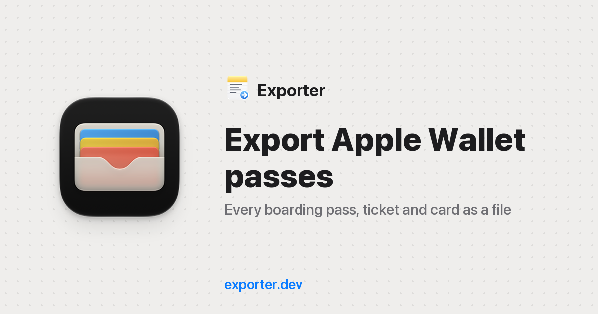 https://exporter.dev/wallet social preview image